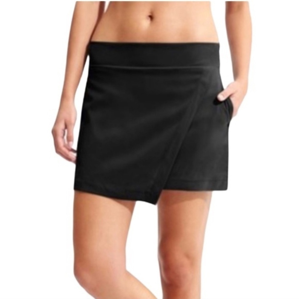 Derek Lam 10C X Athleta Envelope City Black Skort Skirt sz S